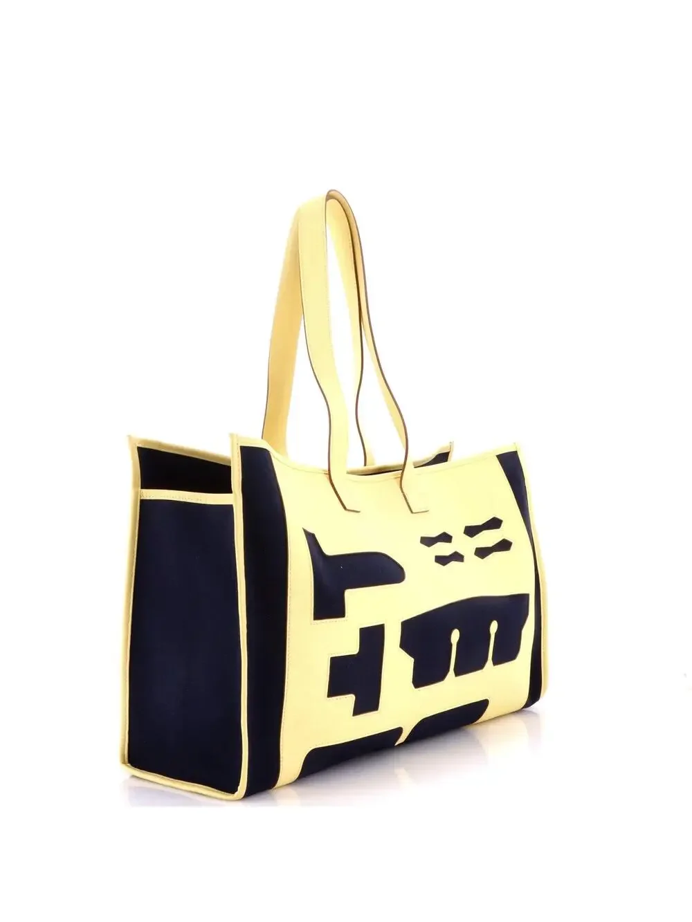 Hermes Petit H Skeleton Tote Toile And #295473H16B